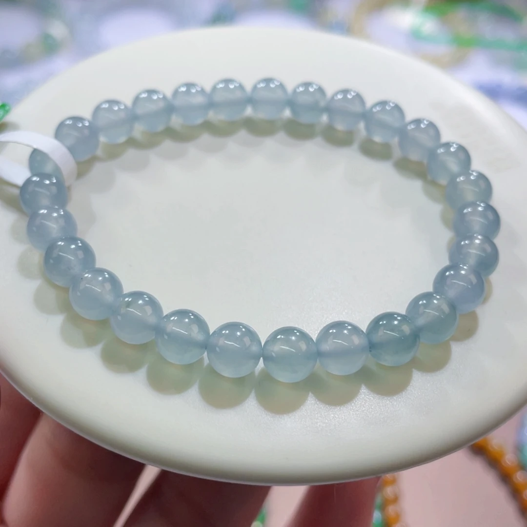 未镶嵌手链翡翠蓝冰卡6.5