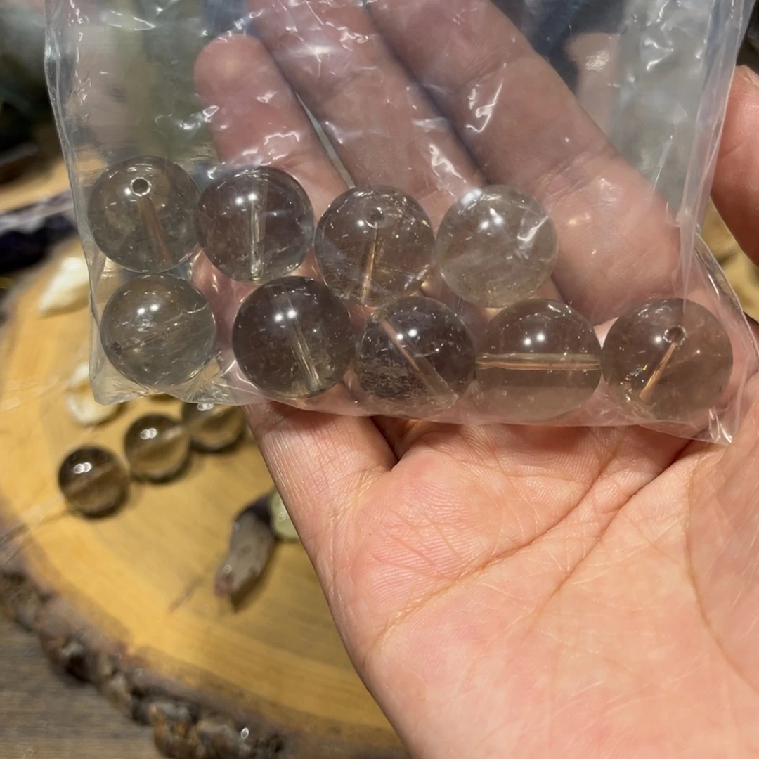 水晶珠宝半成品未镶嵌彤***满八颗单珠