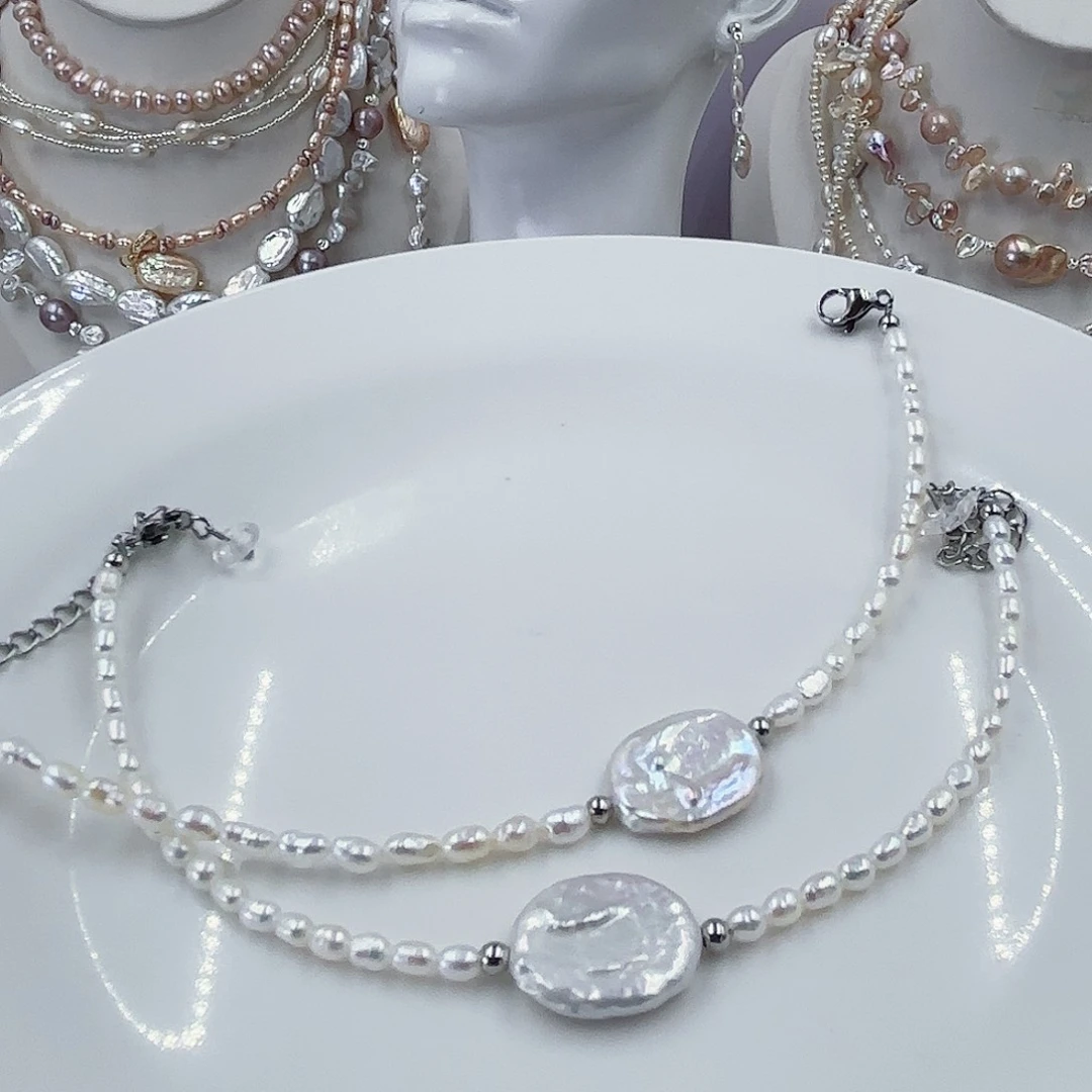 项链未镶嵌淡水珍珠亏米清仓开播福利特价百搭