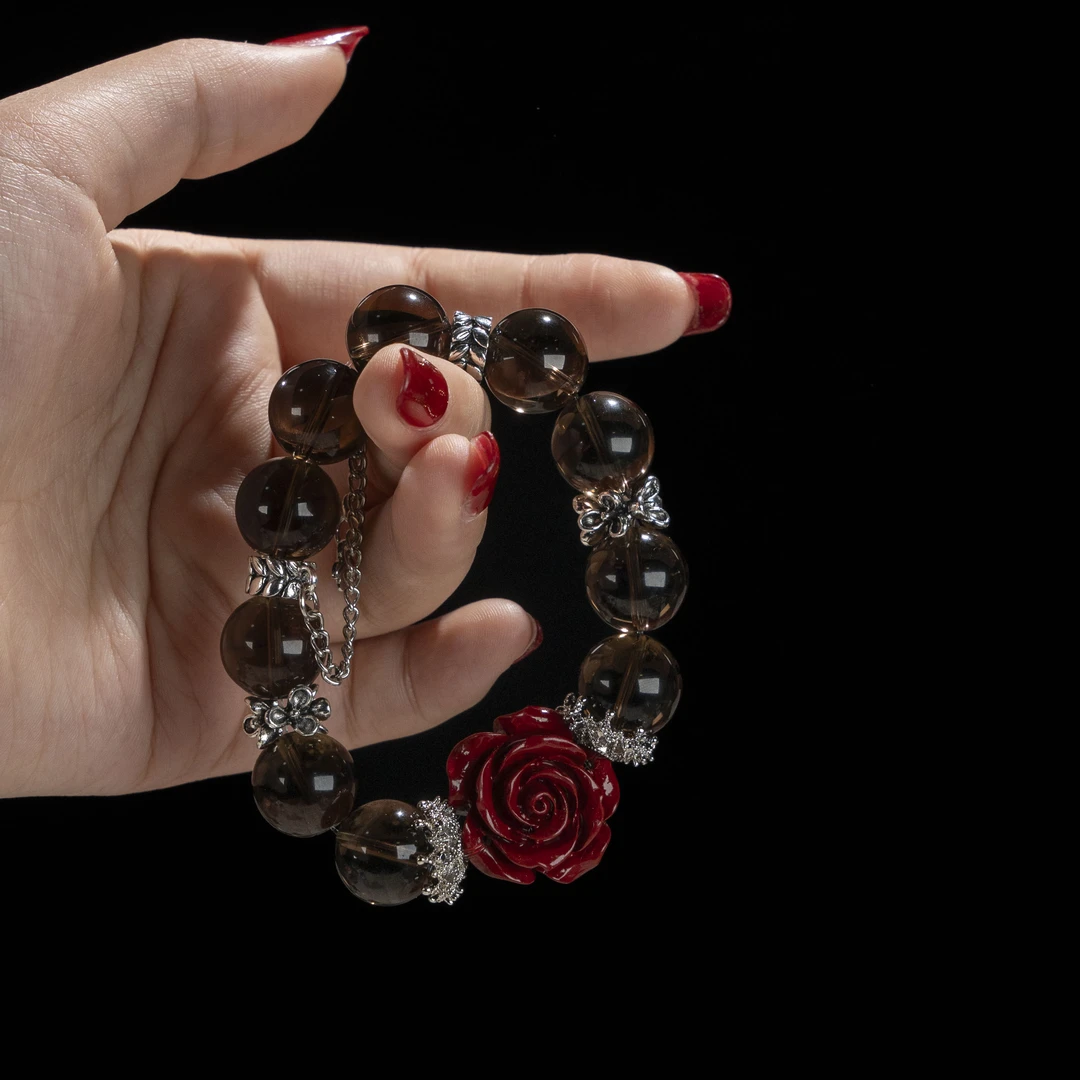 【伯爵红茶-茶晶版】爆款满满家原创天然茶水晶手串多样性发货Q1018