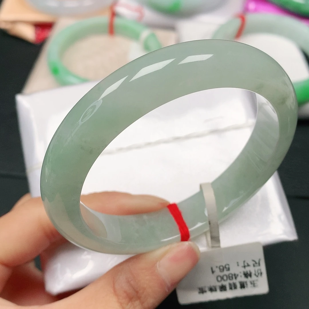翡翠手镯未镶嵌天然翡翠手镯56