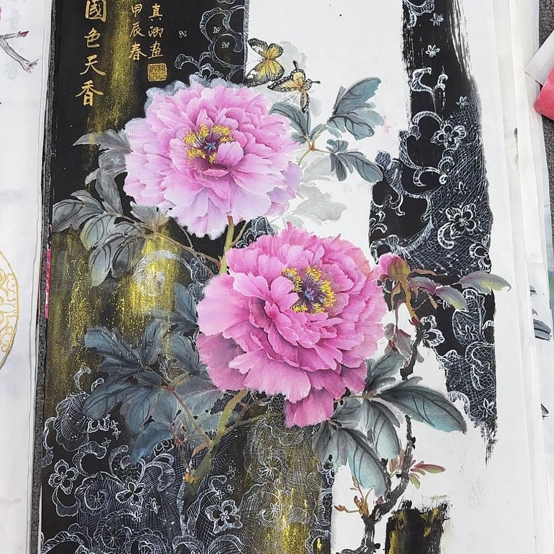 国画国画作品多次入选国内外