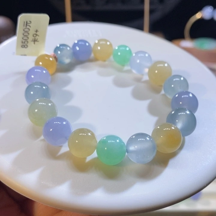 翡翠未镶嵌吊坠(不含链)翡翠糖果色多宝手串