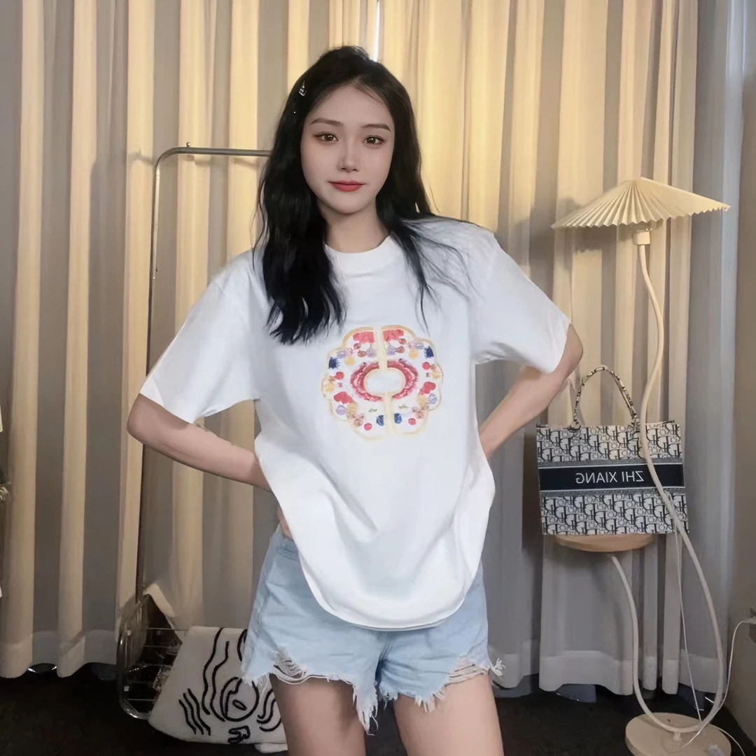 【青仓】百搭女装2024新款夏季简约宽松圆领短袖t恤设计感中式上衣