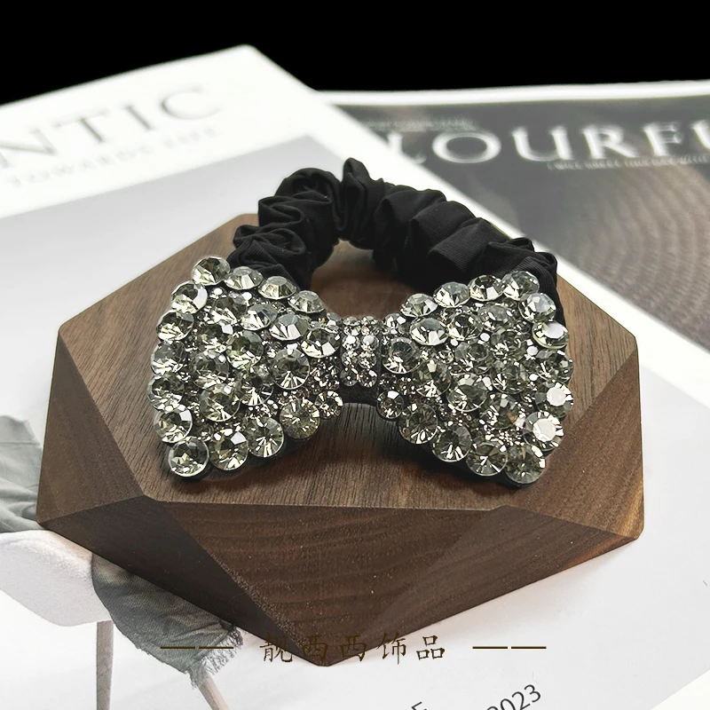 【LXX靓西西】265 发圈轻奢时尚满钻蝴蝶结气质减龄高弹力面膜发圈