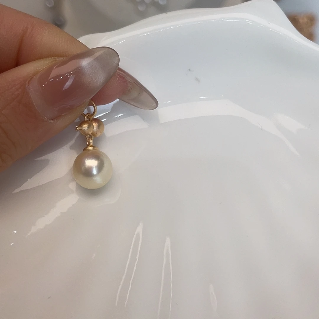 海水珍珠银S925镶嵌吊坠(不含链)