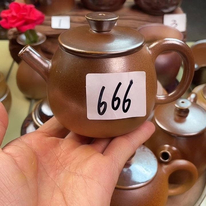 壶三*建水紫陶白泥柴烧壶