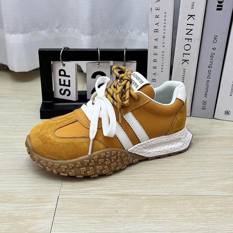 休闲运动鞋女2025新款厚底百搭真皮软底阿甘鞋2089