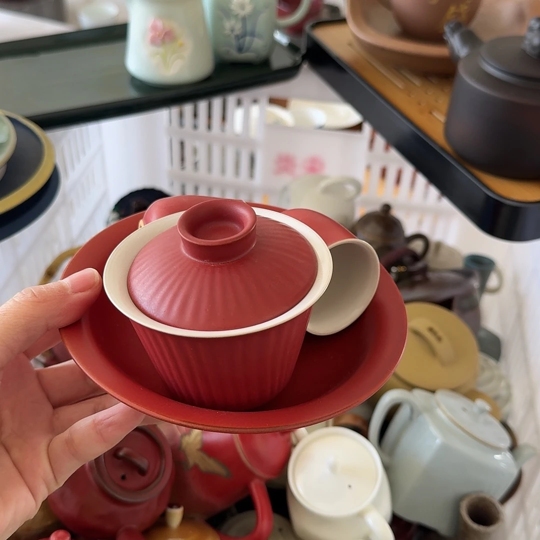 微瑕陶瓷茶杯茶壶茶具