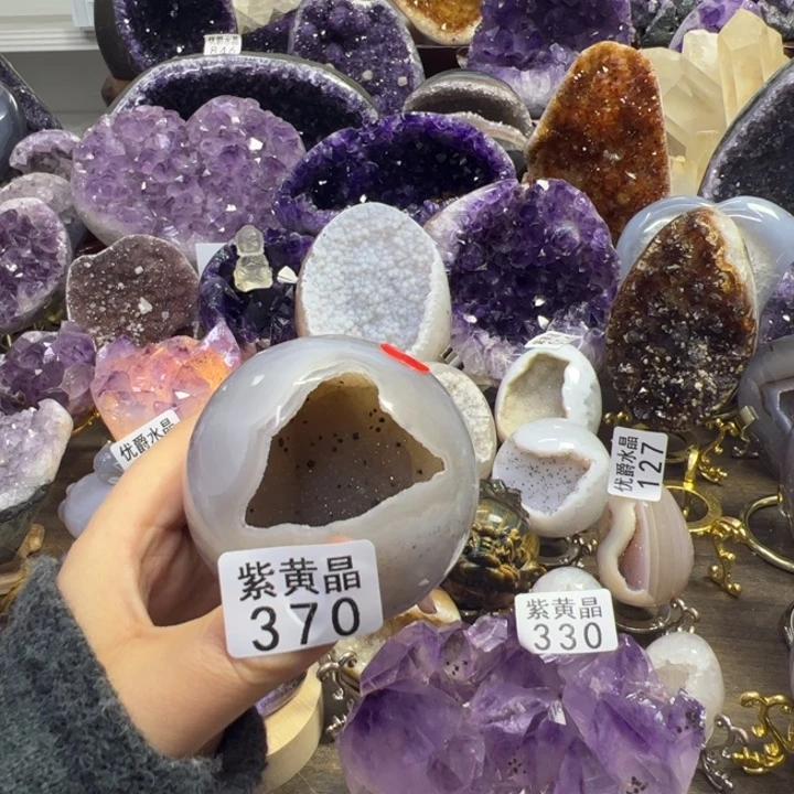 未镶嵌大型摆件（非配饰）紫晶吉***?370