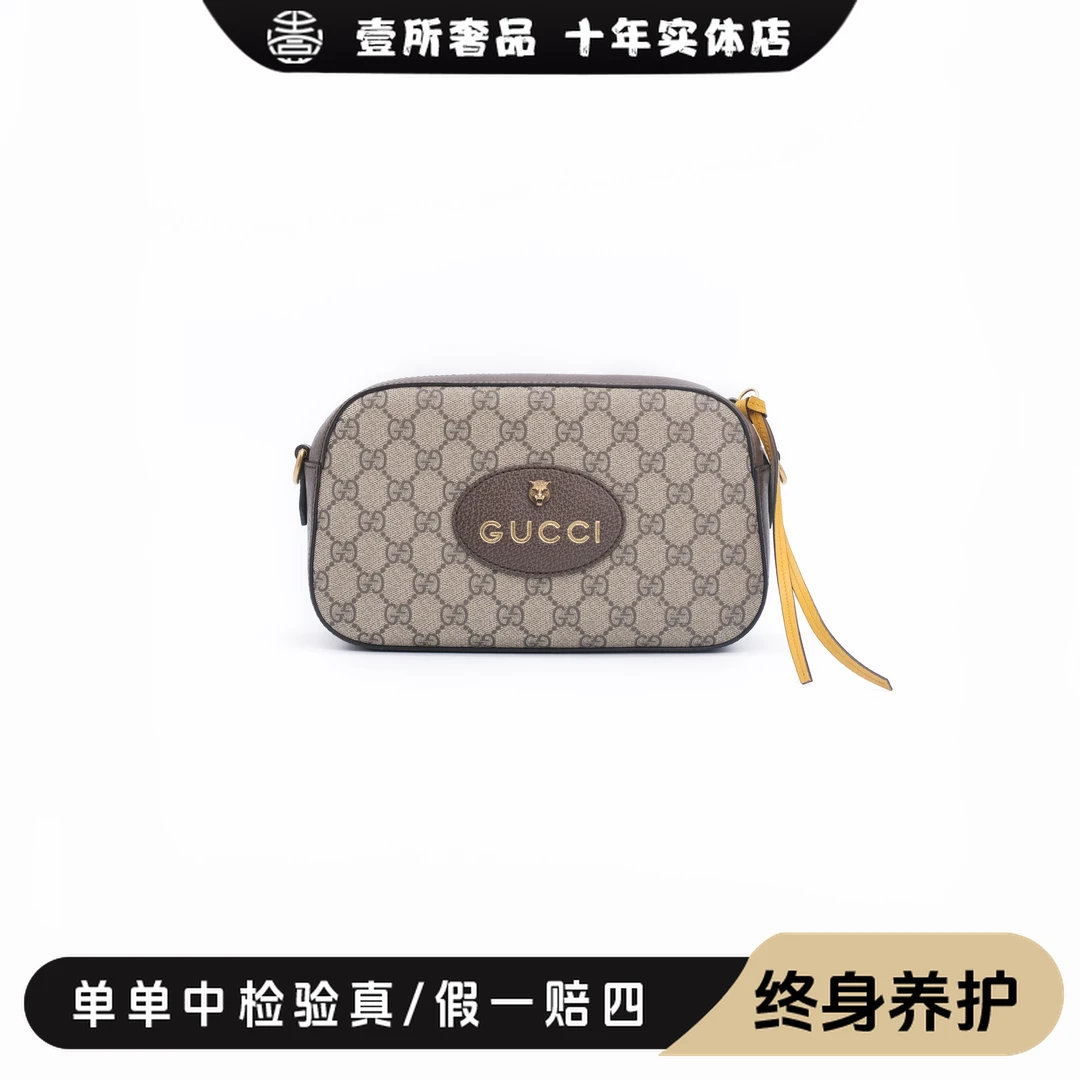99新 GUCCI/古驰 壹所奢品/GUCCI 虎头相机 单肩斜挎包/敏