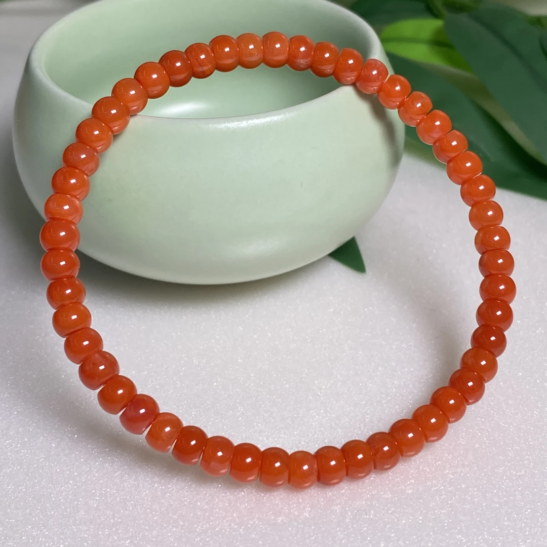 【小北好物】南红单圈手串16-16QK145X5【多样性发一件】约3*5mm