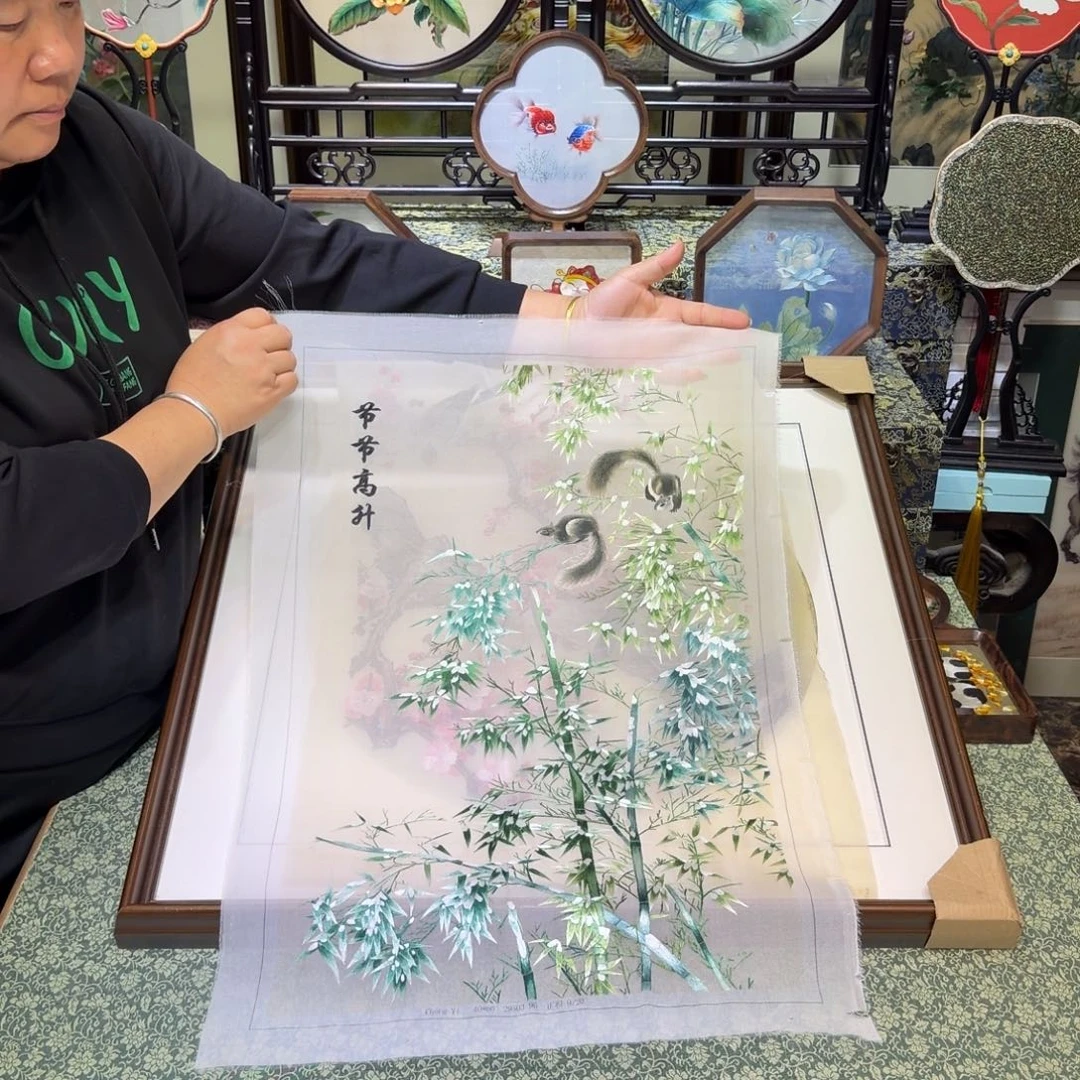 刺绣手工苏绣工艺制作技艺精湛