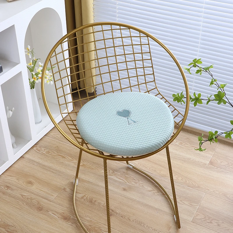 圆形坐垫椅子垫夏季凉席餐桌餐椅垫冰丝坐垫新款透气防滑凳子垫