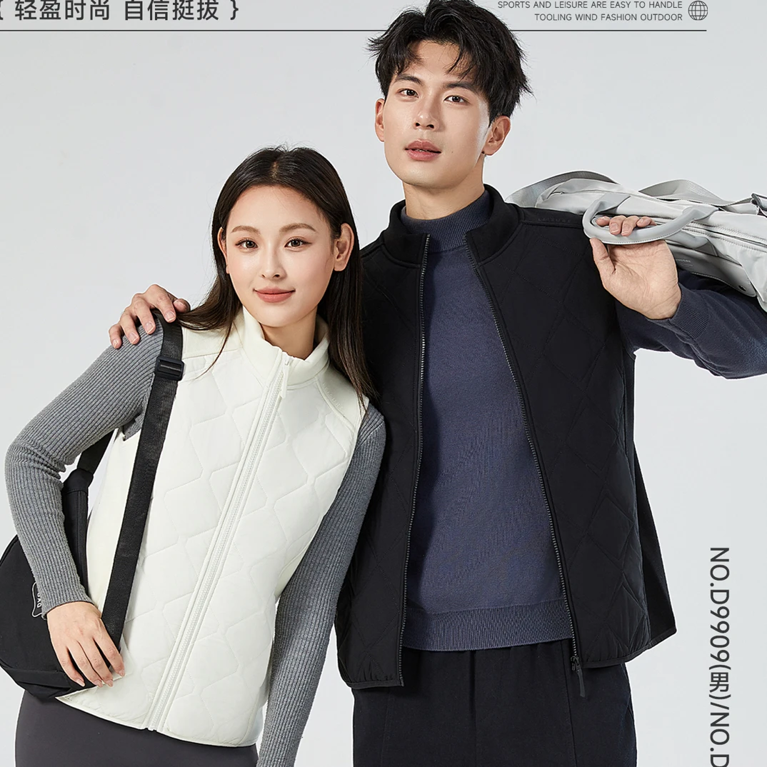 短款无袖立领羊绒马甲情侣