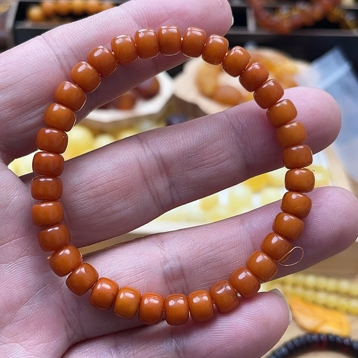琥珀未镶嵌套链手串