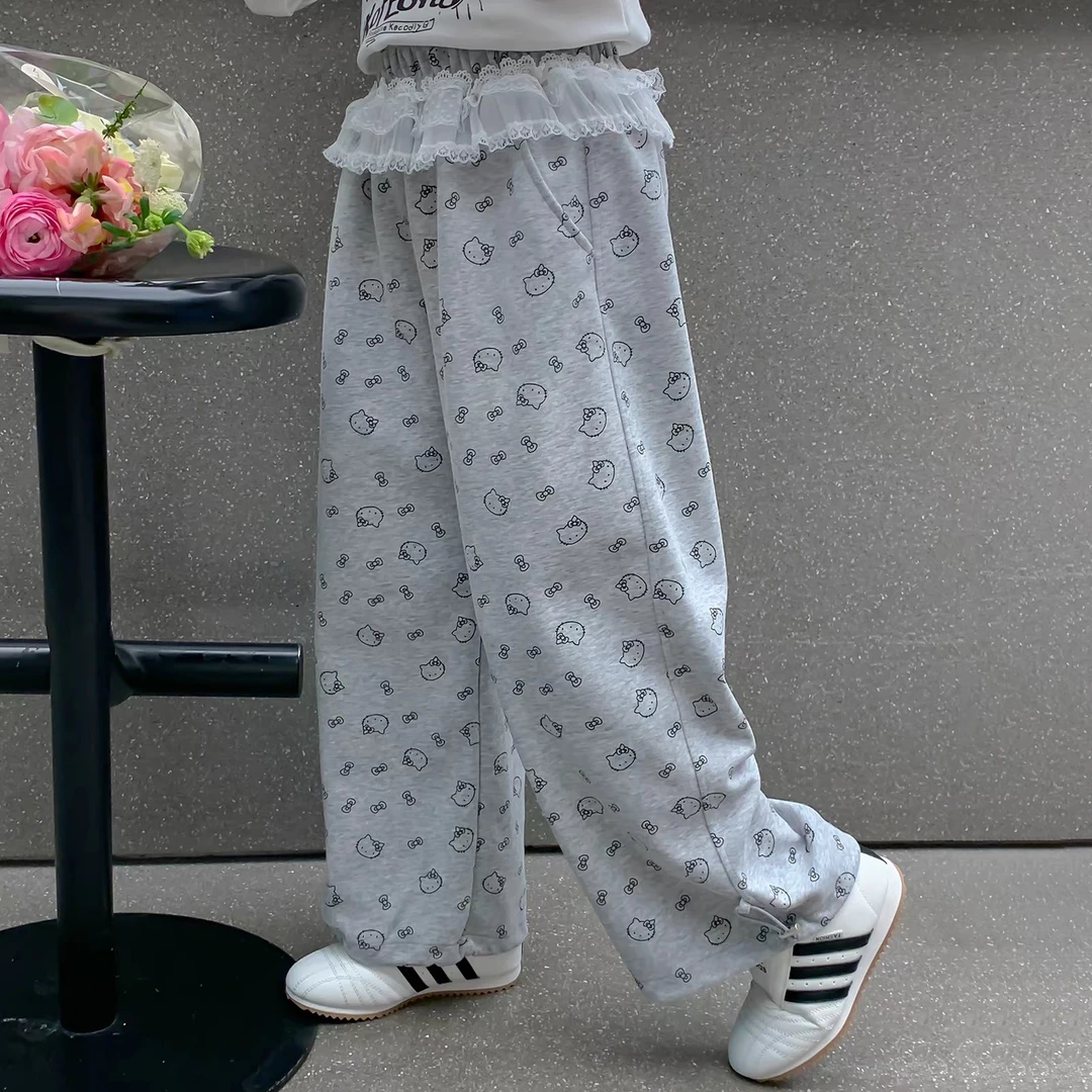 【秋上新】女童裤子春秋阔腿裤卫裤洋气休闲百搭秋季长裤可爱公主风