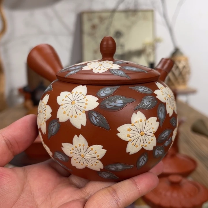 常滑玉光清月合作茶壶