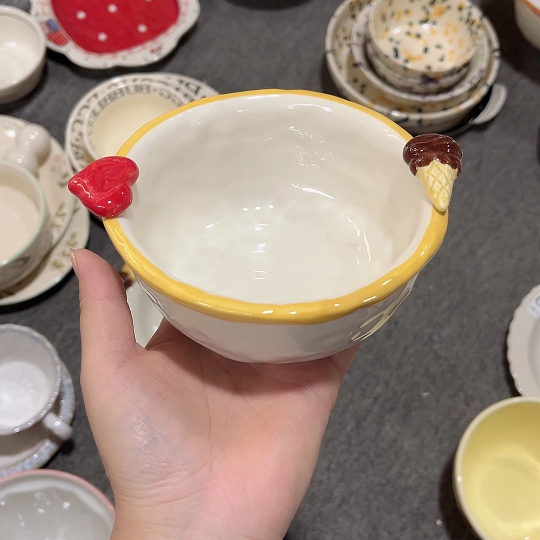 5寸陶瓷餐具爱心
