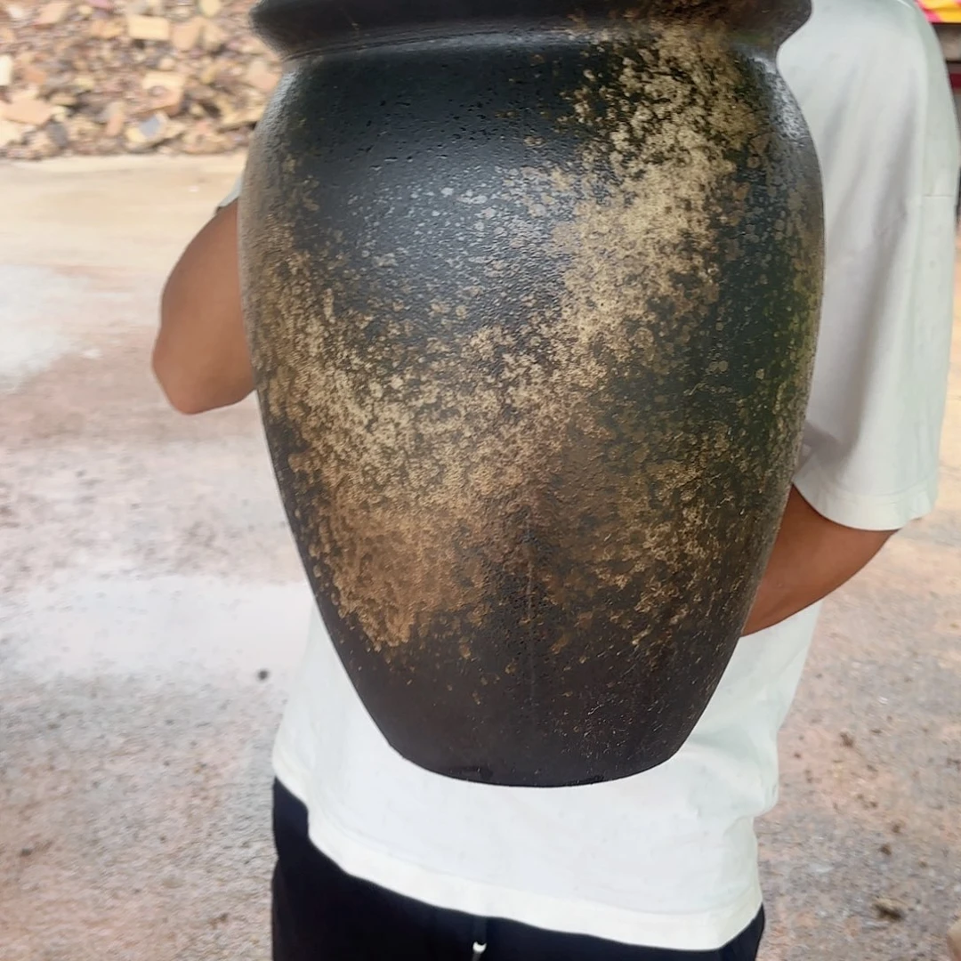 紫砂花盆复古口径26高度36