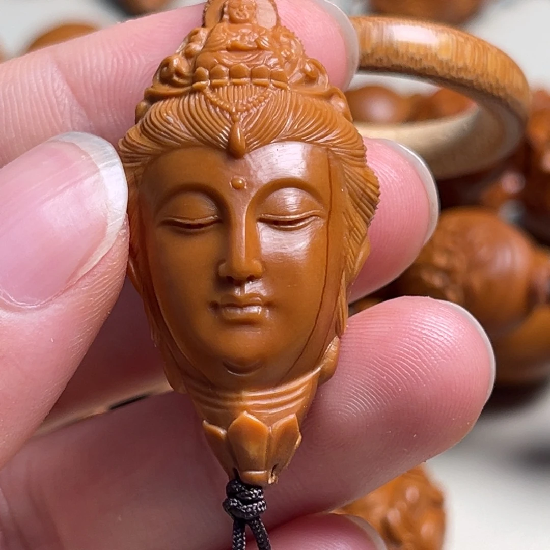 大***1橄榄核手串观音头