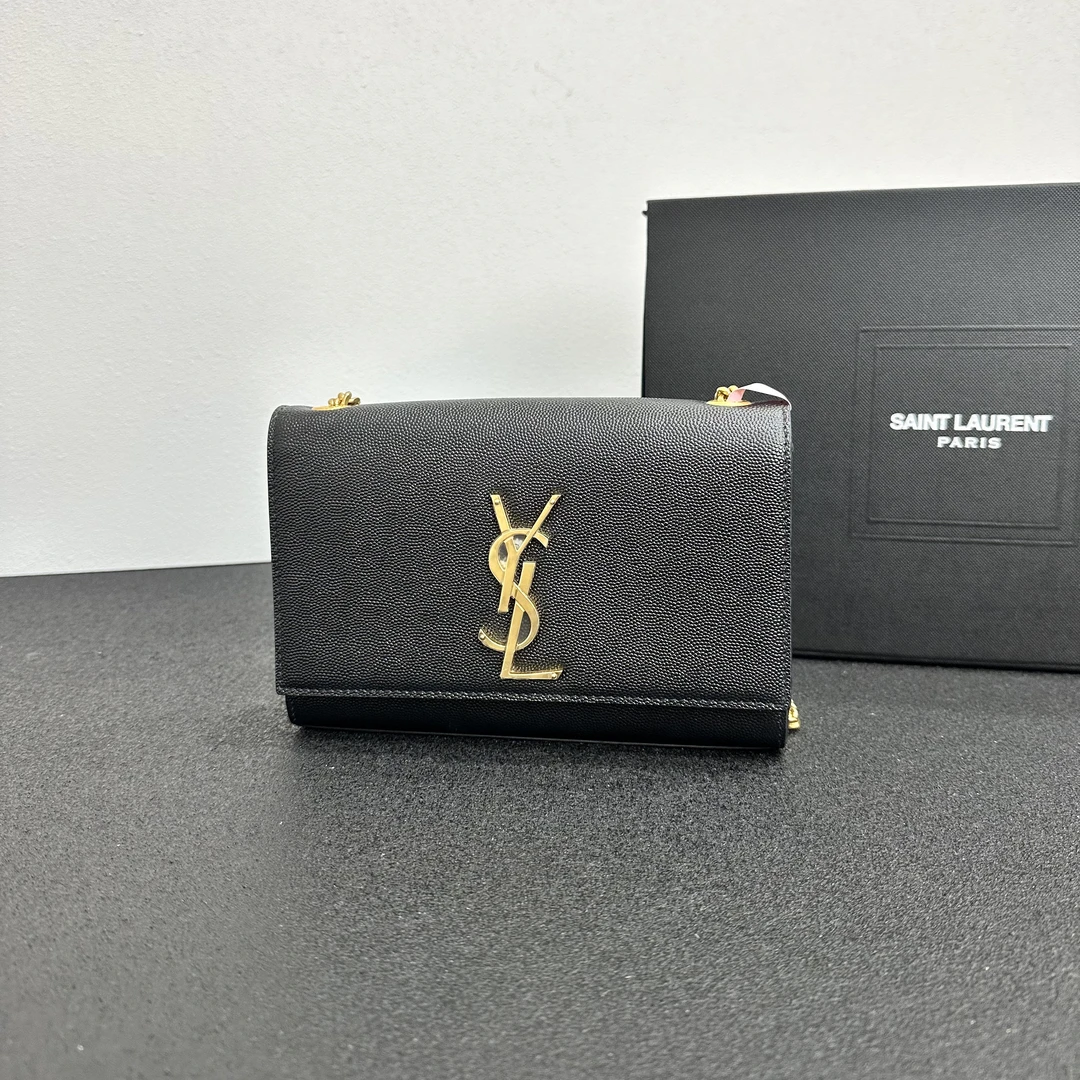 未使用 YSL/圣罗兰 壹所奢品/YSL kate 鱼子酱 小号 黑金 闲置 粥