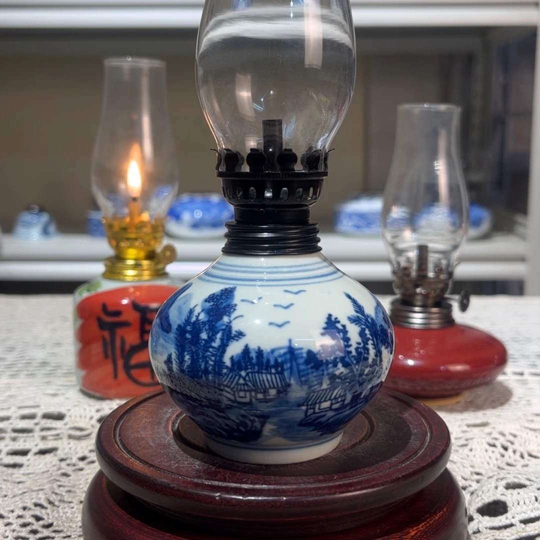 摆件景德镇陶瓷香薰灯
