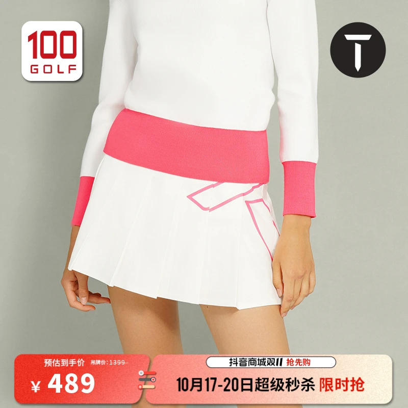 T/欧巡赛高尔夫女装短裙女士秋冬高腰百搭运动百褶裙EF222DZ198