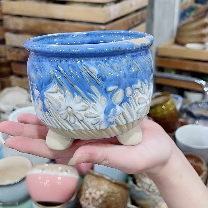 有孔，凑10元包邮陶瓷花盆发货！