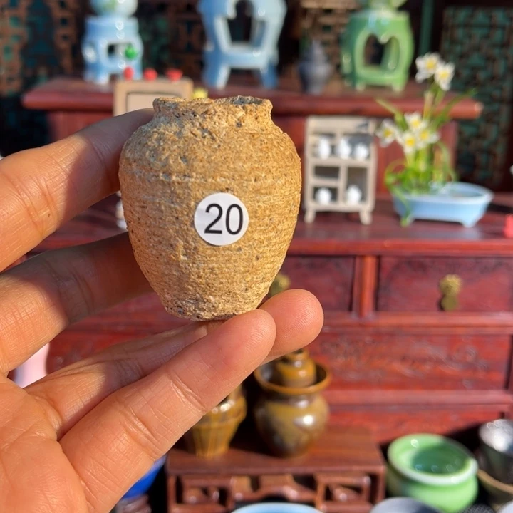 摆件微陶老王迷你花瓶