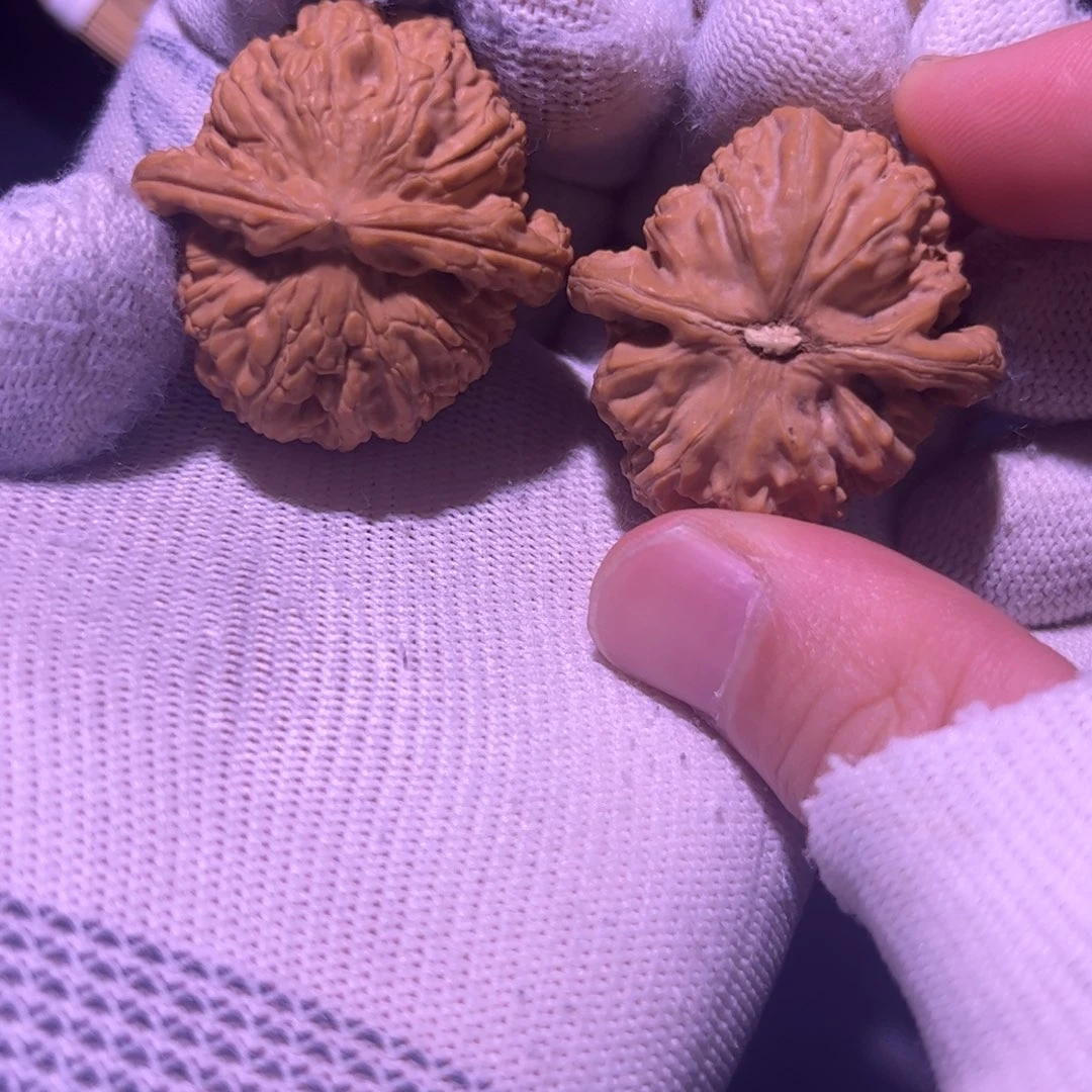文玩核桃吊坠白狮子