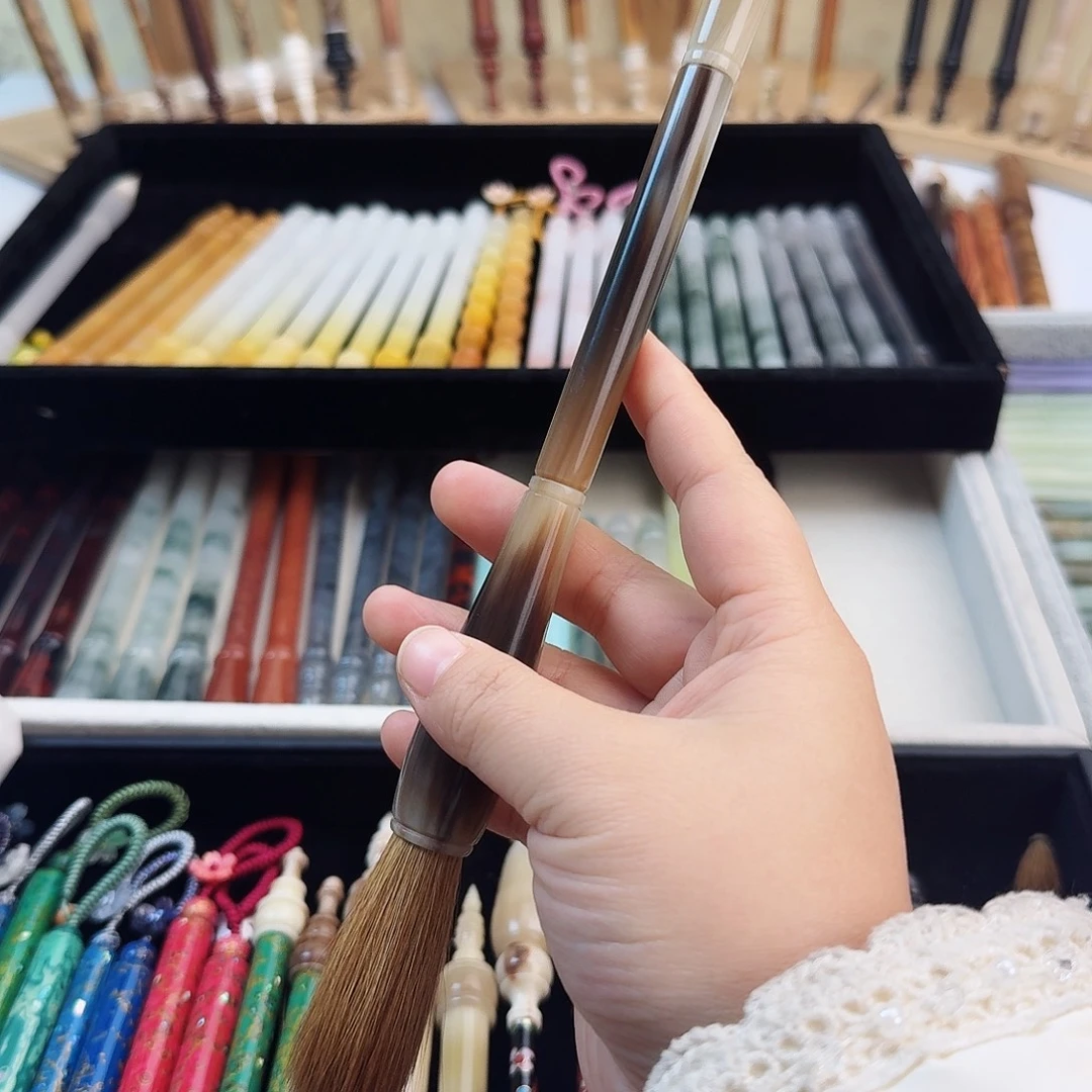 纯牛角笔杆➕5.5纯红狐