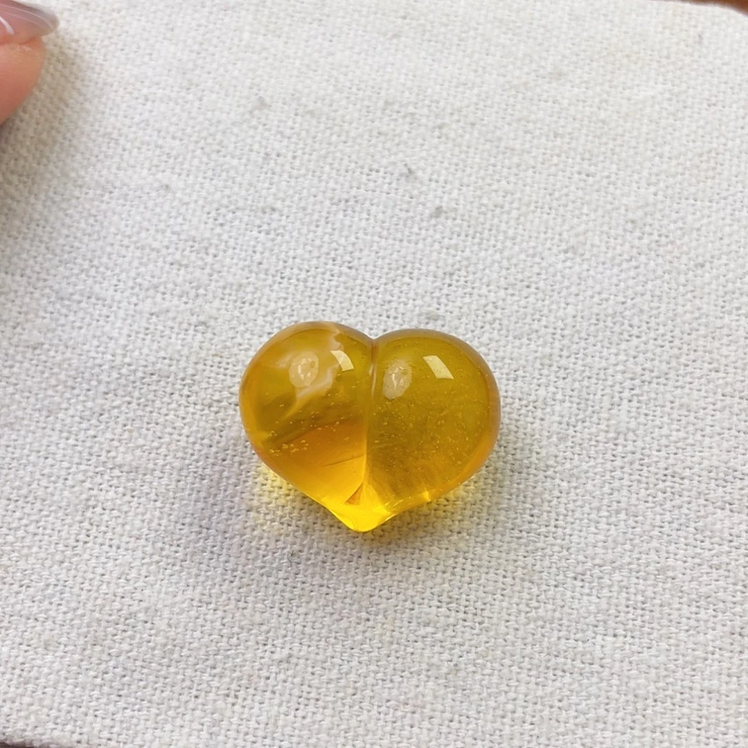 琥珀未镶嵌裸石金沙屁桃
