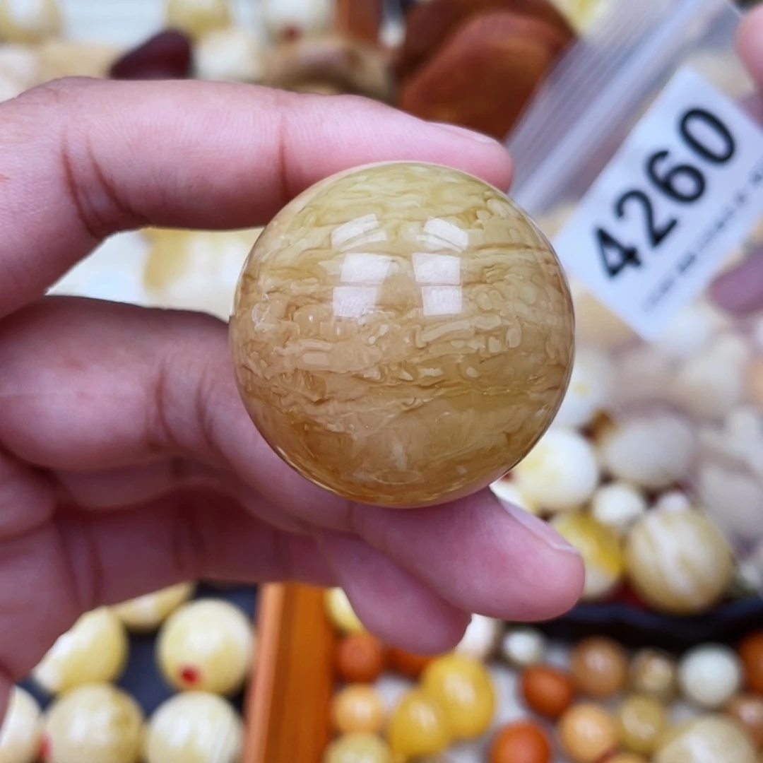 未镶嵌蜜蜡珠宝奇石皮色35.6虎皮