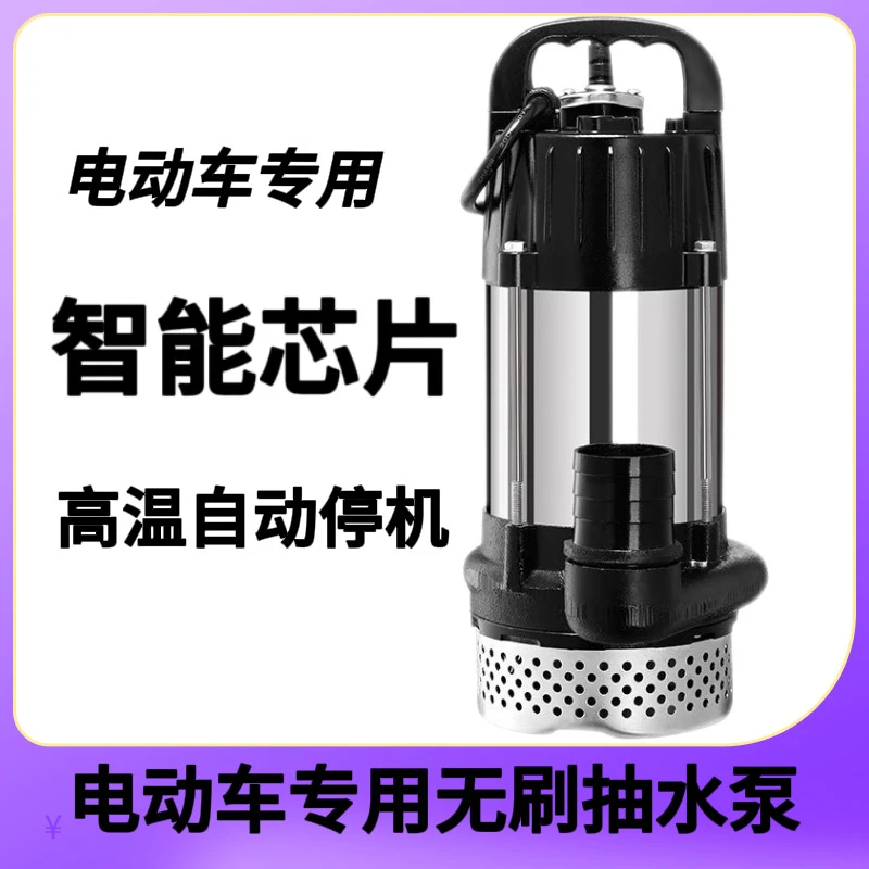 大两寸无刷直流潜水泵48v-60v-72v通用型抽水泵潜水泵电动车专用