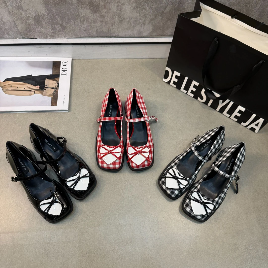 【孤品】066-100爆款气质百搭轻奢软底感网红休闲时髦法式小众单鞋