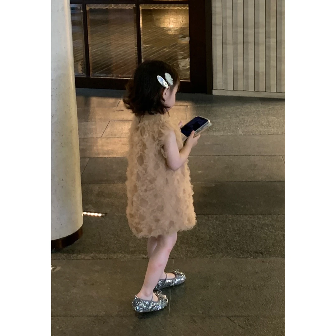 壹妈韩版童装女童连衣裙夏季洋气女宝生日公主裙儿童时髦蓬蓬纱裙