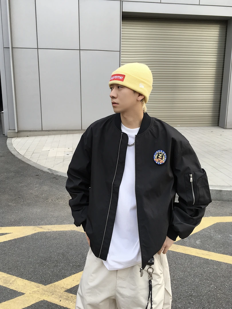 秋季防寒拉链短款科技面料男夹克夹克休闲外套棒球