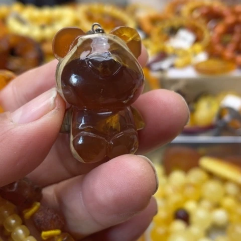 手串琥珀未镶嵌吊坠