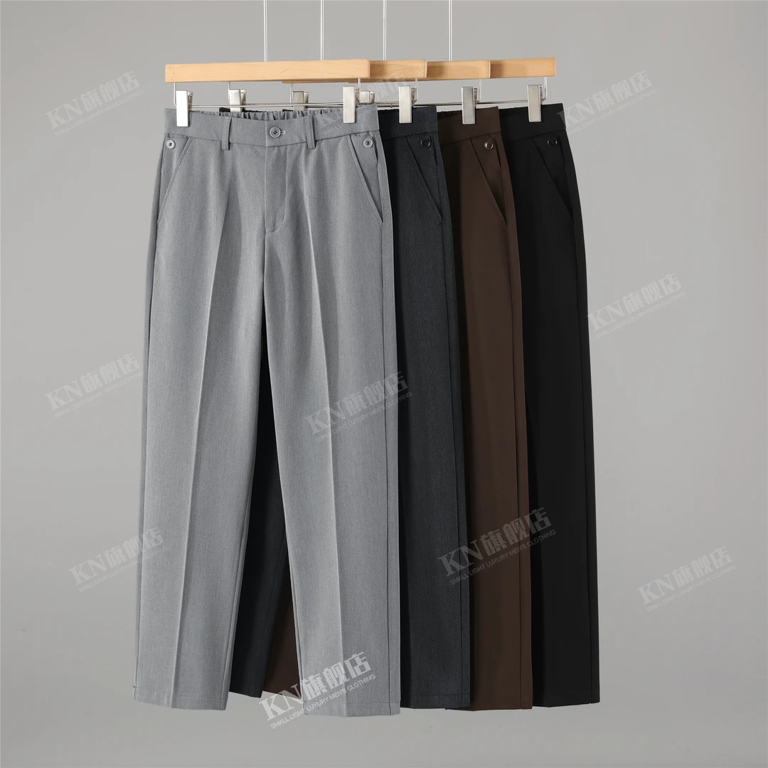 【断码五折】立体裁剪中空透气直筒长裤耐磨垂坠感百搭免熨烫休闲裤