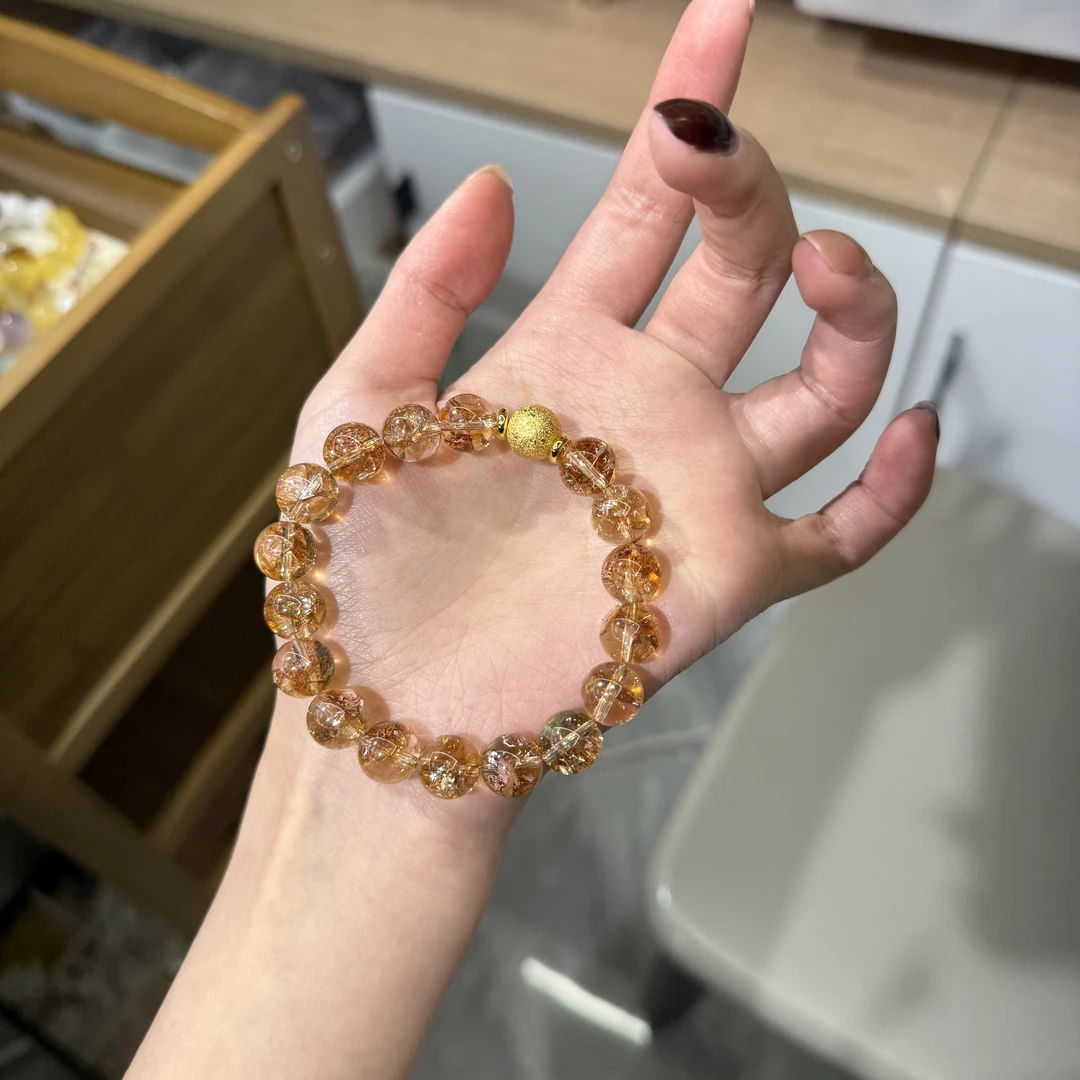 *碎金流霞*天然金箔胶花手串 多样性发其一