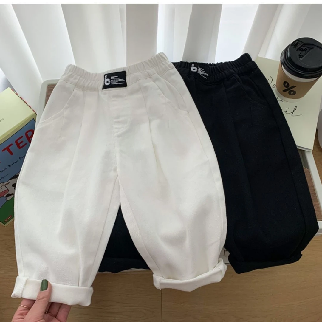 儿童休闲裤2025春秋新款长裤宝宝春季男女童痞帅风萝卜裤
