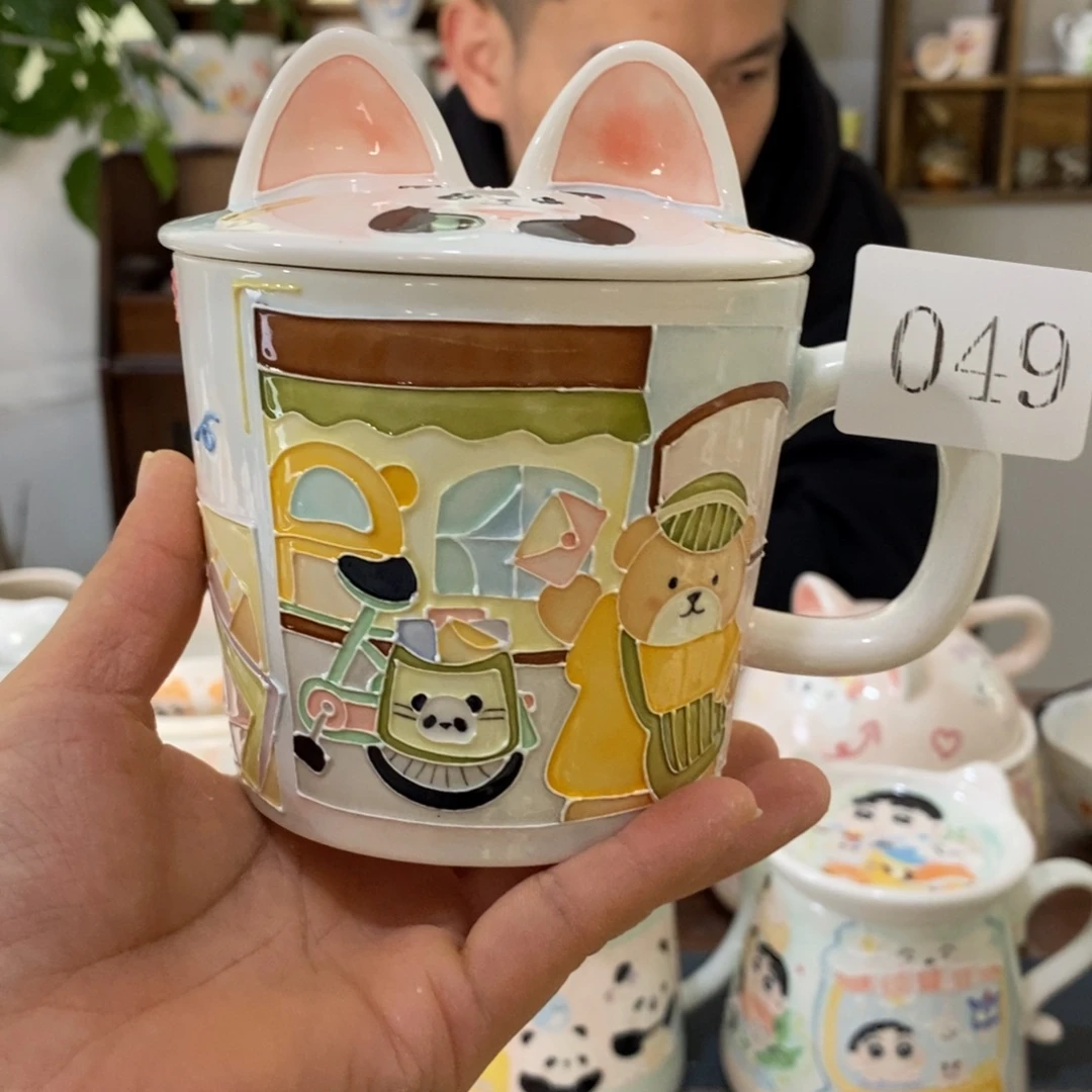 瓷片景德镇釉下彩手绘