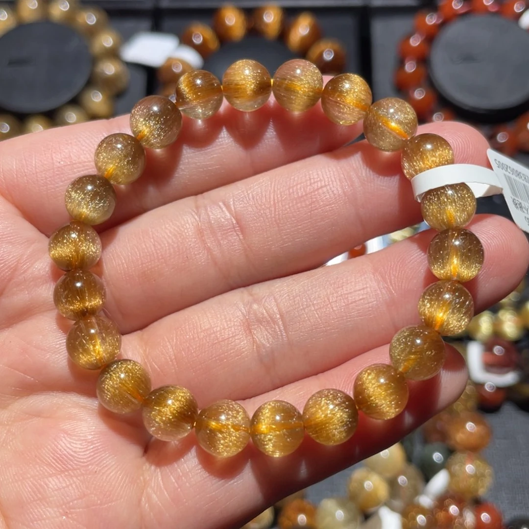 手链水晶未镶嵌狐尾猫眼发晶8mm左右