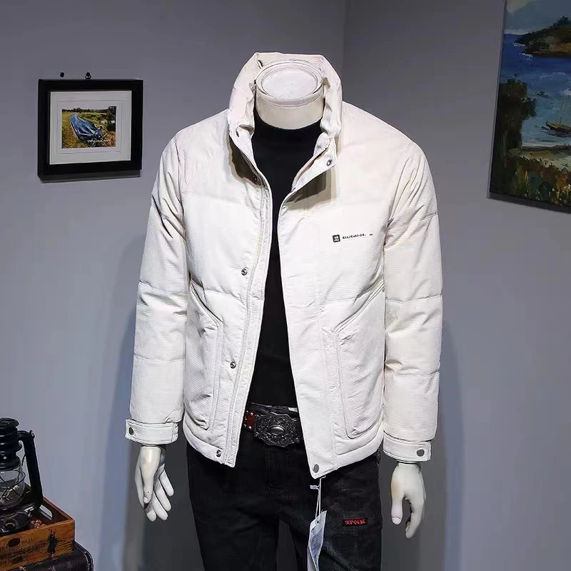 2025冬季新款90鸭绒保暖立领羽绒服男休闲短款羽绒衣外套08