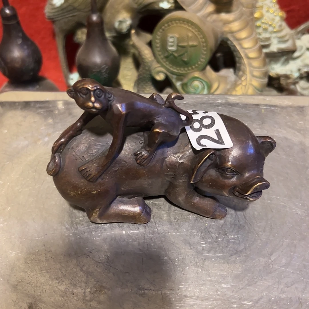 黄铜摆件，文房摆件