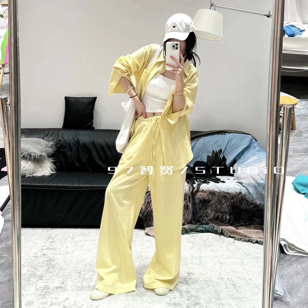 智贤 【棉质防晒系简约ins韩系清新套装】