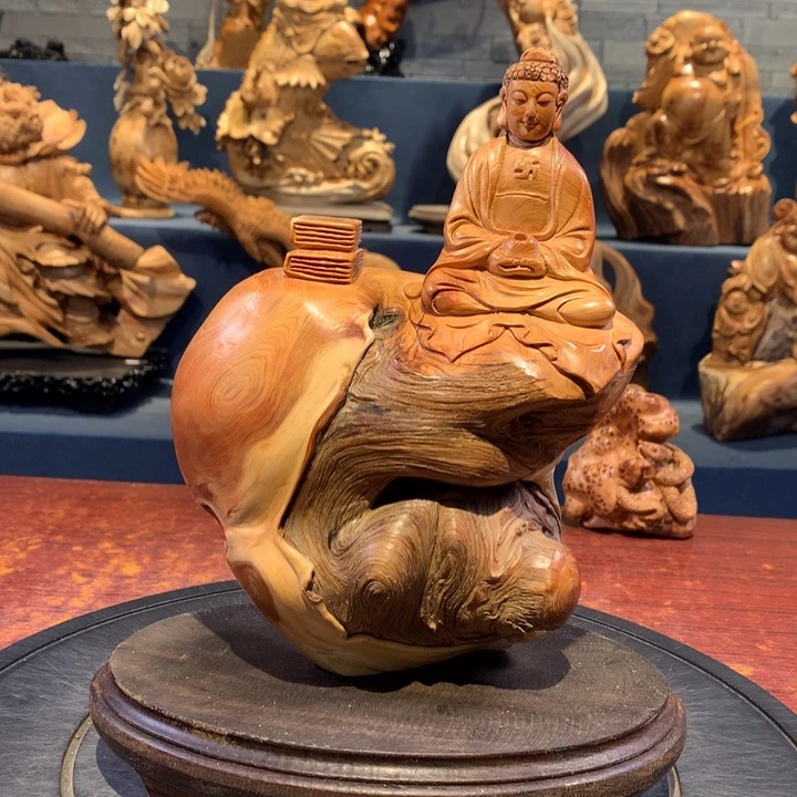 柏木（崖柏）根雕摆件