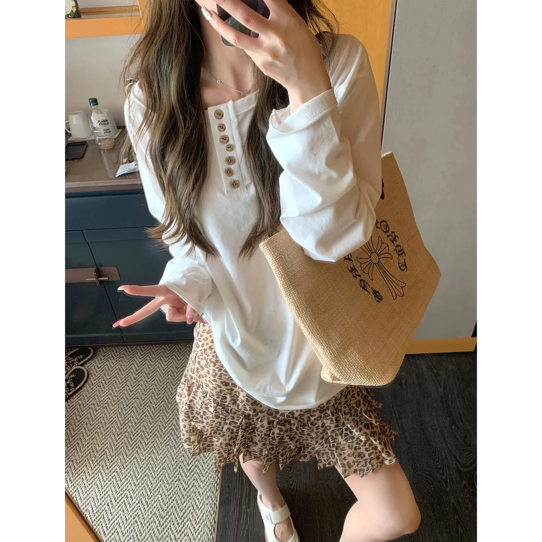 【 曲奇饼干】 夏日休闲不规则扣罩衫C 9023#