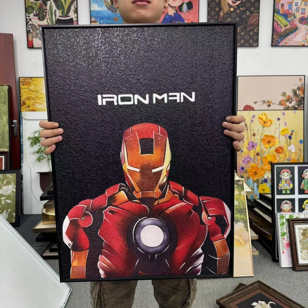 漫威钢铁侠装饰画适合客厅卧室床头挂画5070